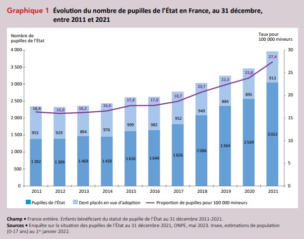 graphique pupille france 2021 adoption